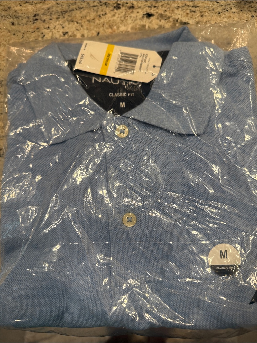 New Nautica Light Blue Medium Golf Shirt
